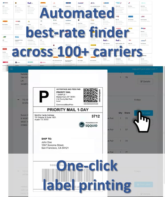 Best shipping rates and one-click label printing