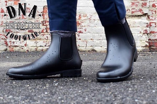 DNA Footwear ankle boots and the retailer's logo.